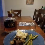Braised Short Ribs with red wine reduction sauce Roasted Potatoes and Asperagus